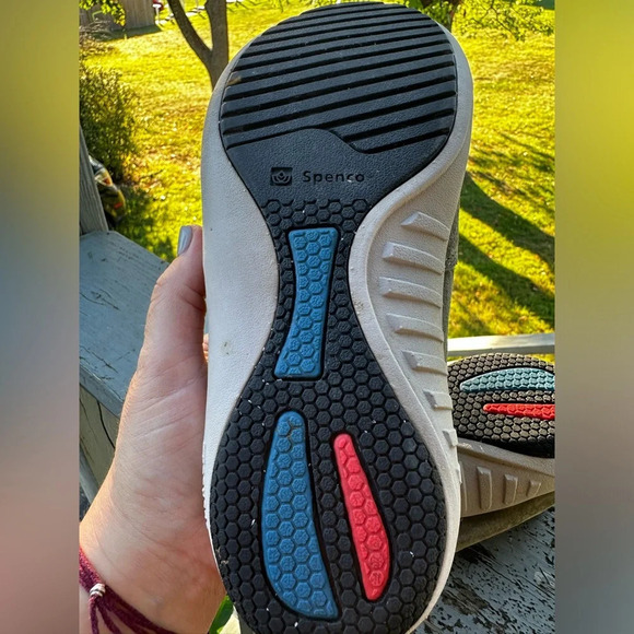 SPENCO Women’s 7.5 WIDE Fiesta Cozy Slip-On Olive Suede Orthotic Blended Wool - Picture 11 of 16